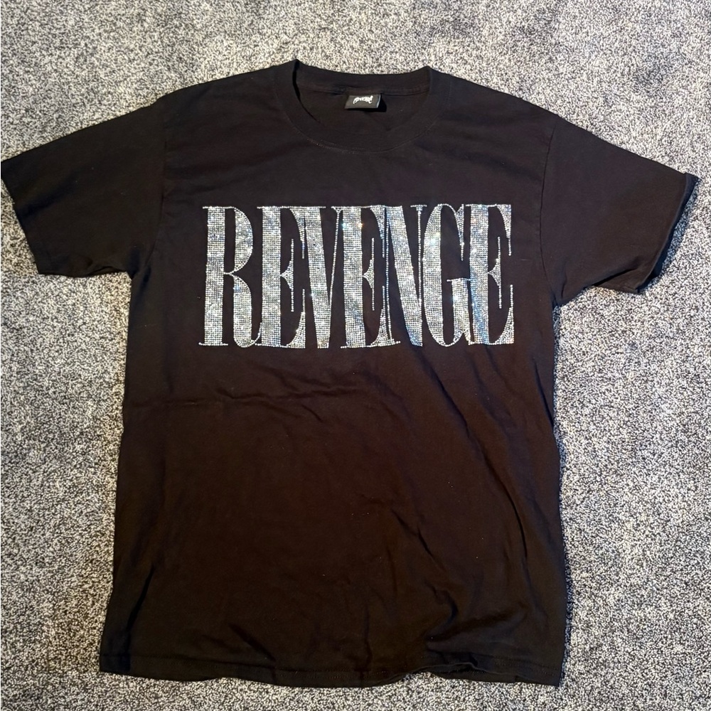 Revenge rhinestone tee